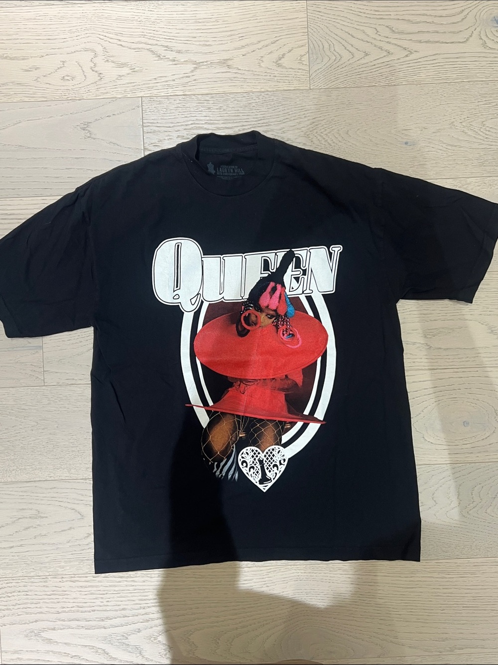 Queen Graphic Short-Sleeve Tee - Black with Red Design
